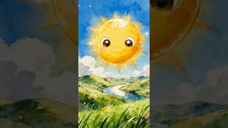 Little Wonders: Ghibli Healing: Golden Sun Song ☀️ Nursery Rhymes #Shorts