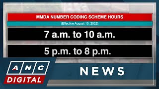MMDA expands number coding scheme hours | ANC