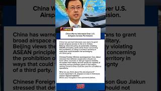 China Warns Indonesia Over Planned U.S. Military Airspace Access