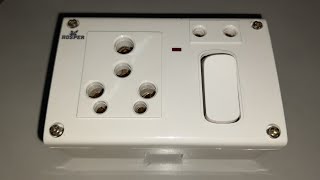 16 plus 6 amp combined wiring| one switch one socket one 2 pin socket power plug wiring