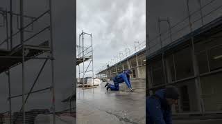 Man Slips on Ice While Taking a Video