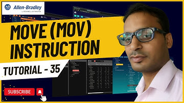 Allen Bradley PLC Training 35 - Move (MOV) Instruction in Allen Bradley RSLogix 500