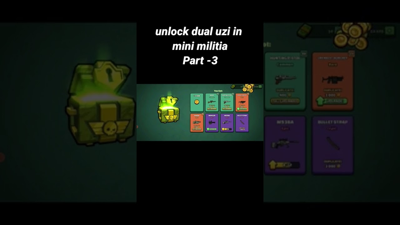 unlock dual uzi in mini militia 