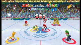 Mario & Sonic At The Olympic Winter Games - Ice Hockey Team Marioheroes Of The Stars