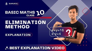 Elimination Method for Solving Pair of Equations Class 10 in Hindi | Gurukul Career Academy