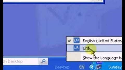 How to install urdu in windwos xp