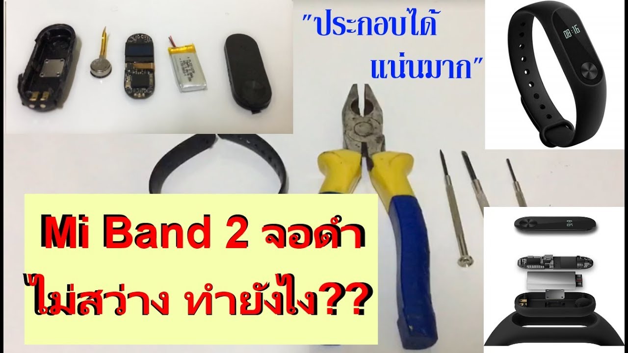 วิธีแกะซ่อม Xiaomi Mi Band 2/3 จอดำ เปิดไม่ติด น้ำเข้า (ใช้งาน 1 ปี)..ซ่อมยากแค่ไหน คุ้มมั๊ย? ต้องดู