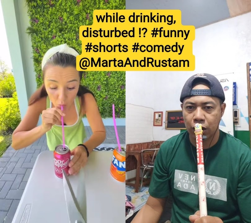 while drinking, disturbed ⁉️ #funny #shorts #comedy @MartaAndRustam