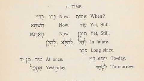 33 Aramaic Language Lessons and Grammar Course for the Palestinian Talmud  Adverbs of Time