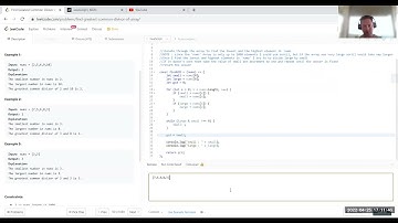 1979. Find Greatest Common Divisor of Array - Javascript - Time: O(n) Space: O(1) - Leetcode