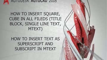 HOW TO INSERT SQUARE AND CUBE IN AUTOCAD, AND SUPERSCRIPT AND SUBSCRIPT IN MTEXT [CSRT WORLD]