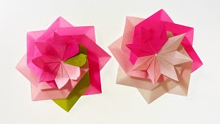 折り紙8枚でとっても簡単に作れる花を作ってみた