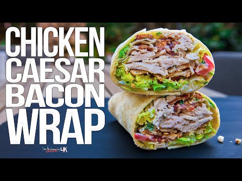 Chicken Caesar Salad Wrap | SAM THE COOKING GUY 4K