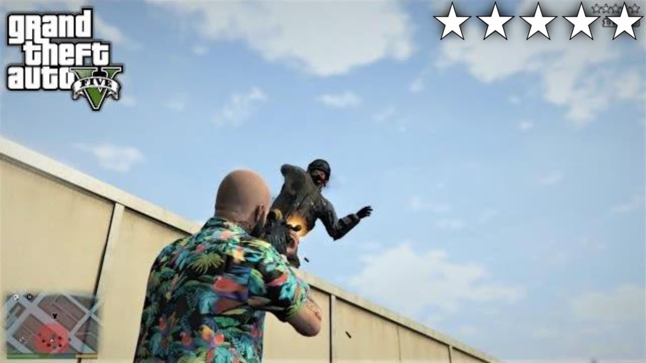 GTA 5 - Michael's FIVE STAR COP BATTLE AT MARACAS! *PS5* (GTA V Funny ...
