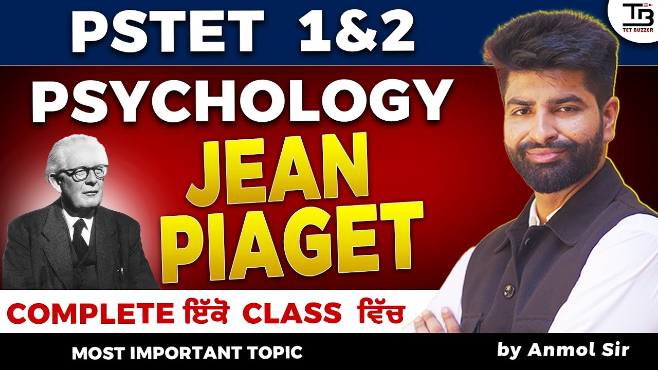 Jean Piaget ਦੀ Complete Theory ਇੱਕ ਹੀ Video ਵਿੱਚ || PSTET 2025 Psychology | MOST IMPORTANT TOPIC