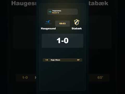 Round 12: Haugesund vs Stabæk | Toppserien | Results in 35 Seconds!