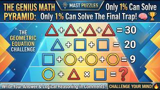📐 MATH GENIUS TEST: Only 1% Can Solve This Geometry Equation! 🧠 | High IQ Logic Puzzle
