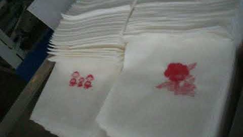 Automatic one color printing napkin paper embossing serviette tissue folding machine