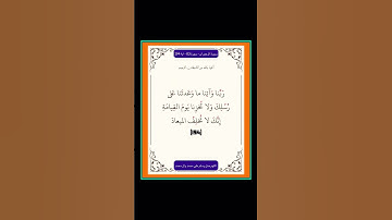 سورة ال عمران - سورة 03 - اية 194