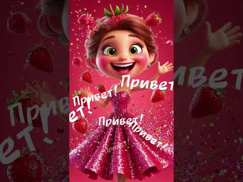 Привет! #открытка #cute #красота #арт #клубника #привет #ягодка