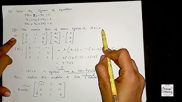 System of linear equations-Homogeneous linearsystem(unique & infinitely manysolutions)/S1/MAT101/KTU