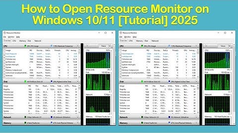 How to Open Resource Monitor on Windows 10/11 [Tutorial] 2025
