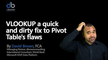 The Journey to DAX 6 of 8 VLOOKUP a quick and dirty fix to Pivot Table