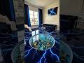 Insane Aquarium Epoxy Floor 😱 #shorts | Luxury Blue Veins Design