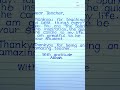 Teachers day letter || Happy teachers day greeting card writing || Message on teacher day