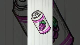 Menggambar minuman kaleng rasa anggur #menggambar