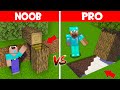 Minecraft NOOB vs PRO: NOOB FOUND HIDDEN TREE HOUSE! SECRET BASE UNDER TREE! (Animation)