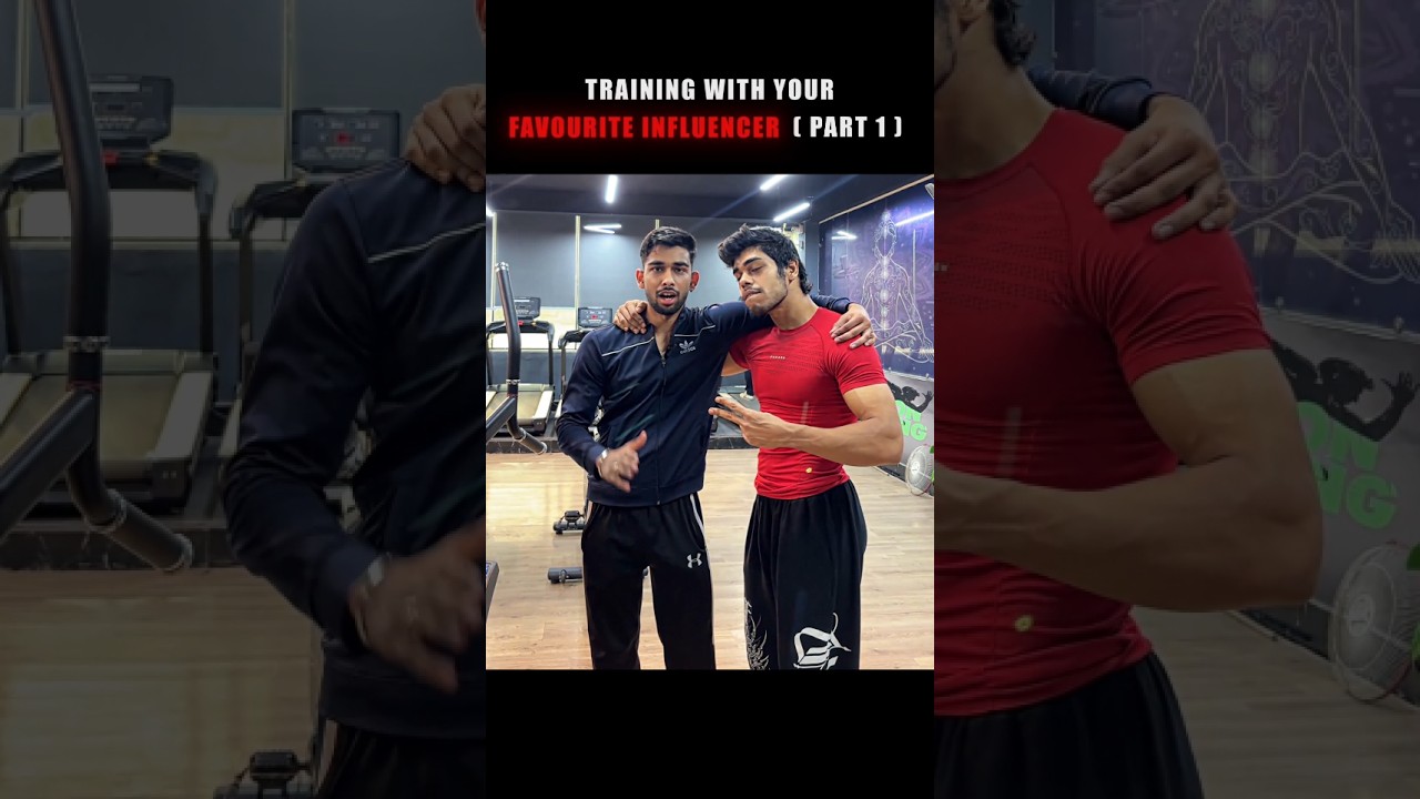 Training with your fav influencers part -1 💪🏻 #gymmotivation #trending #viralvideo