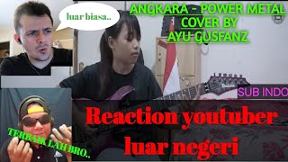 POWER METAL-ANGKARA COVER BY AYU GUSFANZ || REACTION COMPILATION ( Sub Indo )