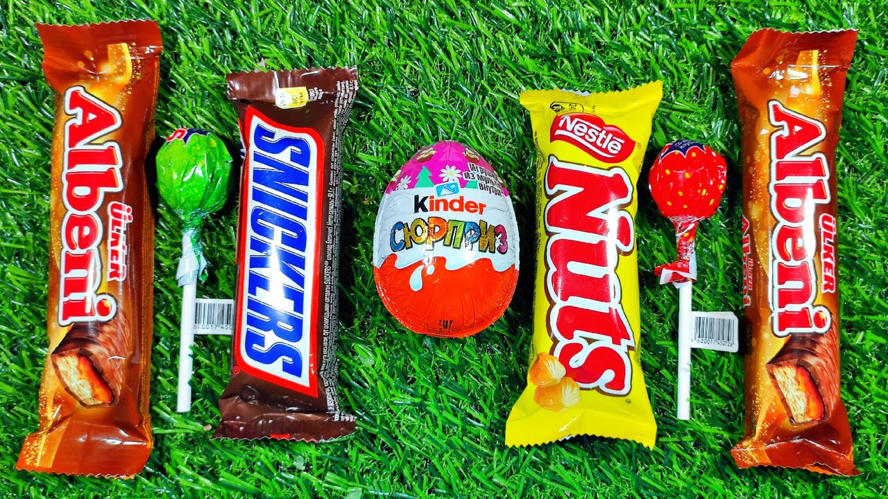 Satisfying Video ASMR Unboxing GIANT Lollipops Chocolate and Surprise Eggs!