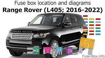 Fuse box location and diagrams: Range Rover (L405; 2016-2022)