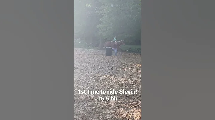 Kami riding Slevin for the first time. 4-21-21