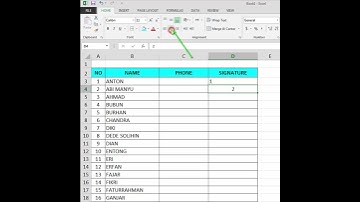 Cara membuat angka zig zag otomatis di Excel