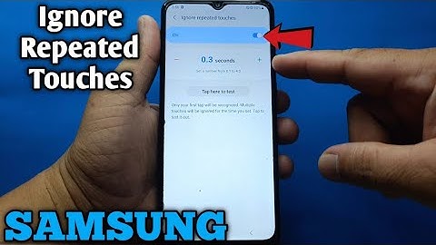 How to ignore repeated touches on Samsung Galaxy A02