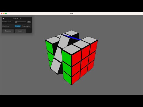 Rubik's cube game made with bevy engine