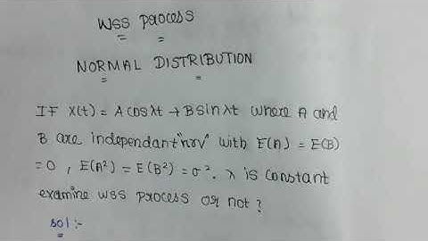WSS process -Normal distribution problem explaination in Tamil
