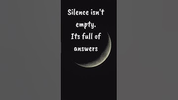 Silence Isn’t Empty 🌙🖤 | It’s Full of Answers | #Shorts