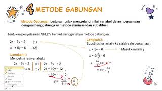 Menyelesaikan Sistem Persamaan Linear Dua Variabel Menggunakan Metode Gabungan (Kelas 8 Semester 1)