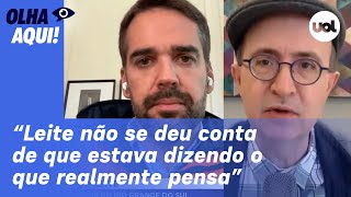 Reinaldo: Eduardo Leite mostrou visão de mundo e não se deu conta disso ao falar de doações ao RS