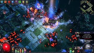 Path of Exile (POE): Level 78 Courtyard - 6x Bosses, +30% Damage, +25% Attack Speed,