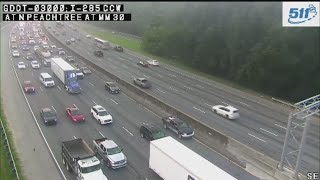 Wreck causing major slowdowns on I-285 West on top-end Perimeter