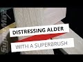 Adding Texture to Alder Wood - Distressing Wood With A SuperBrush Sander Adding Texture to Alder Wood - Distressing Wood With A SuperBrush Sander