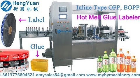 linear carbonated beverage hot melt glue bopp,opp label bottle labeling machine