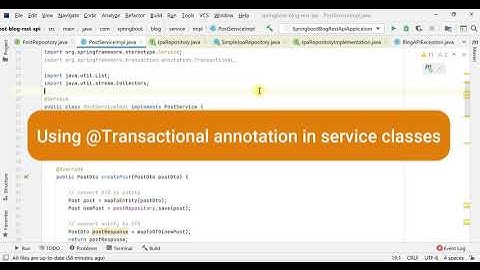 Tip: Using @Transactional Annotation in Service Classes - Important to Know