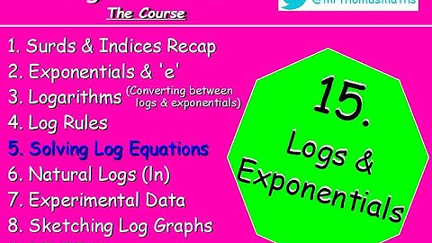 15.5 Logs & Exponentials 5. Solving Log Equations - Higher Maths Lessons - @MrThomasMaths SQA