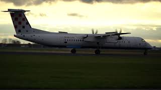 4K Croatia Bombardier Dhc-8-Q-402 Landing At Eham Polderbaan Planspotting